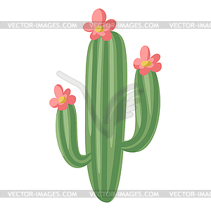 Stylized cactus. Image for design or decoration - vector clip art