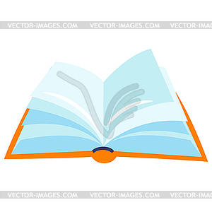 Stylized open book. School or educational icon - vector image