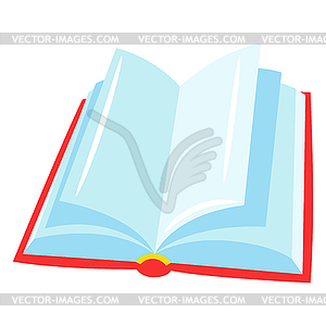 Stylized open book. School or educational icon - vector image