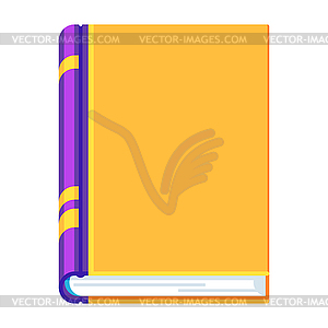 Stylized closed book. School or educational icon - vector image