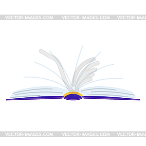 Stylized open book. School or educational icon - vector EPS clipart