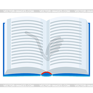 Stylized open book. School or educational icon - vector clipart