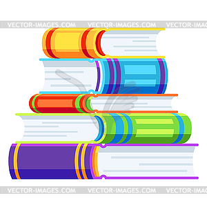 Stylized books. School or educational icon - vector image