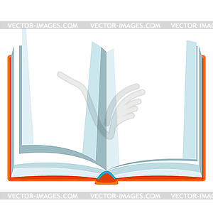 Stylized open book. School or educational icon - vector clip art