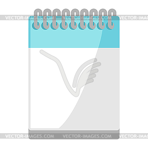 Stylized paper notepad. School or educational icon - vector clip art