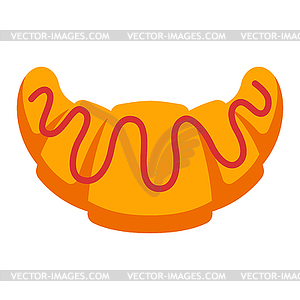 Croissant. Breakfast icon. Food item for menu - vector clipart