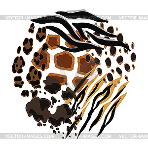 Background with decorative animal print. African - vector clip art