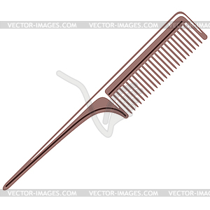 Barber professional hair comb. Hairdressing item - vector clipart