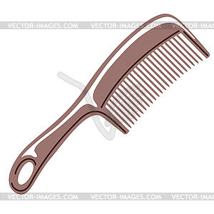 Barber professional hair comb. Hairdressing item - vector image