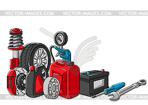 Car service . Auto center repair concept for - vector clip art