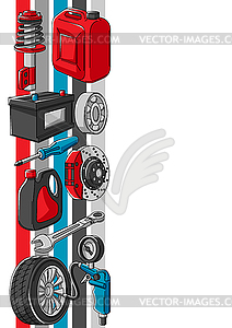 Car service . Auto center repair concept for - royalty-free vector clipart