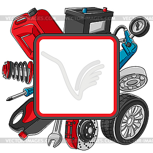 Car service . Auto center repair concept for - vector clipart