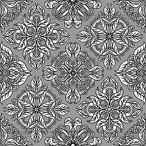 Portuguese azulejo ceramic tile seamless pattern. - vector image