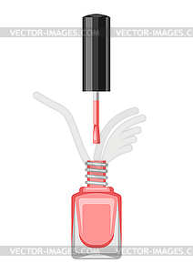 Nail polish. Make up item. Beauty and fashion image - stock vector clipart