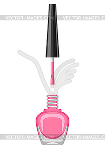 Nail polish. Make up item. Beauty and fashion image - vector clip art