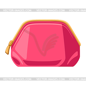Розовая женская сумка. Красота и модный аксессуар - рисунок в векторе