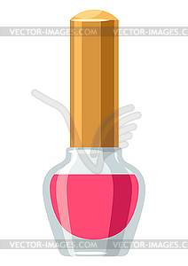 Nail polish. Make up item. Beauty and fashion image - vector image