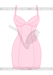 Female chemise. Fashion woman underwear - vector image