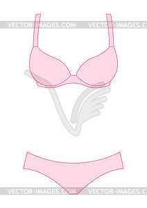 Female bra and panties. Fashion woman underwear - vector EPS clipart