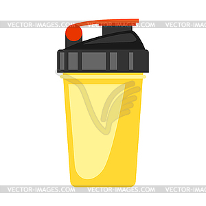 Icon of beverage sport bottle. Sport equipment . Fo - vector clip art