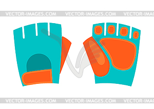 Icon of gloves. Sport equipment . For training and - vector image