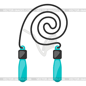 Icon of jump rope. Sport equipment . For training - vector image