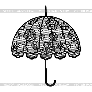 Female lacy umbrella. Vintage lace background, - vector clip art