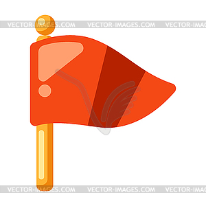 Navigation flag or marker. Image for geography and - vector clipart