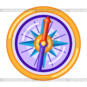 Compass with wind rose. Image for geography and - vector clip art