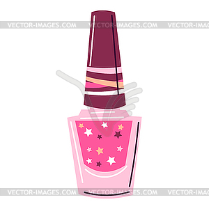 Nail polish. Make up item. Beauty and fashion image - vector clip art