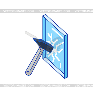 Shockproof glass. Infographics showing properties. - vector clip art