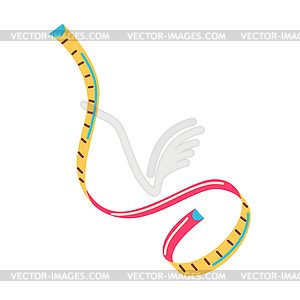 Sewing tape measure needlework item. Handicraft - vector clipart