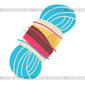 Knitting threads. Handicraft and . Feminine - vector image