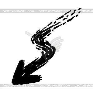 Abstract graffiti arrow. Cartoon teenage creative - vector image