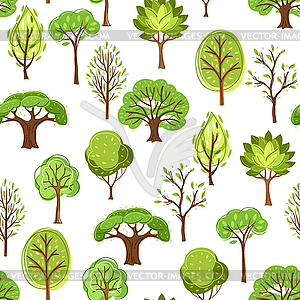 Spring or summer seamless pattern with stylized - vector clipart