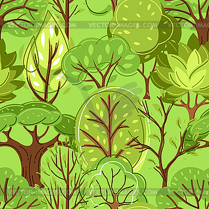 Spring or summer seamless pattern with stylized - vector image