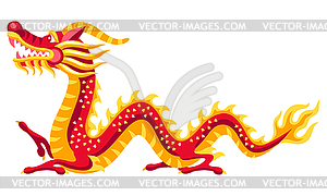 Китайский дракон. Символ азиатской традиции - векторное изображение