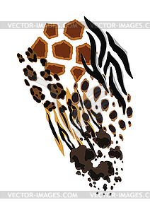 Background with decorative animal print. African - vector clipart