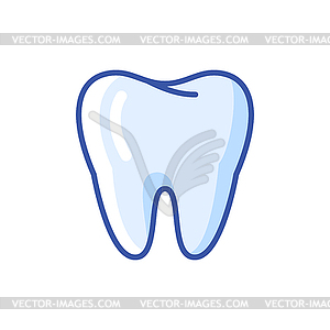 Tooth. Dentistry and health care icon. Stomatology - vector clip art