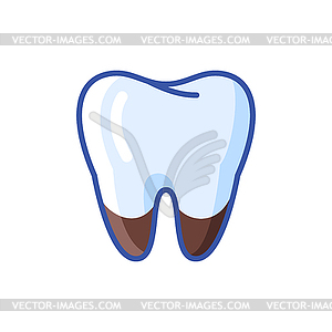 Aching tooth. Dentistry and health care icon. - vector clipart