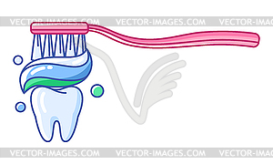 Teeth cleaning. Dentistry and health care icon. - vector clipart