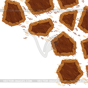 Фон с декоративной печатью жирафа. Животное - изображение в векторном виде