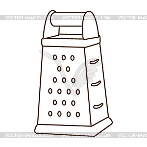 Cooking grater. Stylized kitchen and restaurant - vector clip art