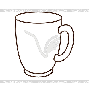Cup. Stylized kitchen and restaurant utensil - vector clipart