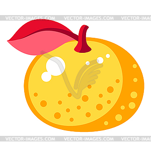 Chinese tangerine. Asian tradition symbol - vector clipart