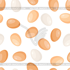 Seamless pattern with chicken egg. Images for food - vector clip art