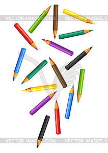 Background with pencils. Painter tools and - vector clipart