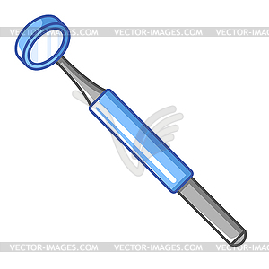 Dental mirror. Dentistry and health care icon. - stock vector clipart