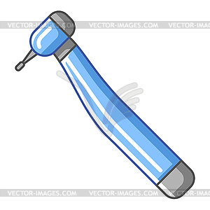 Dental drill. Dentistry and health care icon. - vector image