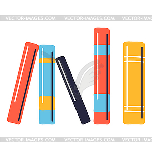 Stylized books stack. School item - vector clipart / vector image